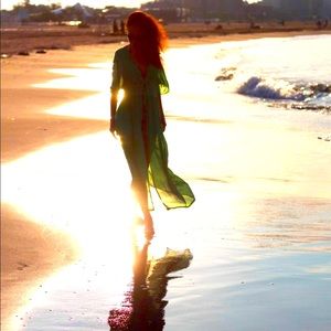 Green Cover Up. Size varies: XS / S. Like new.